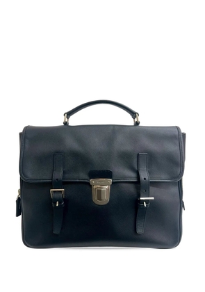 Prada Pre-Owned 2000-2010 Saffiano Double Buckle Briefcase business bag - Blue