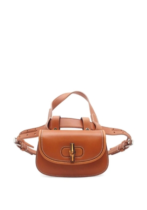 Gucci Pre-Owned 2016-2026 Mini Leather Bamboo 1947 belt bag - Brown