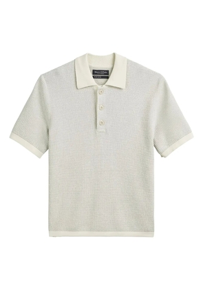 Marc O'Polo textured short-sleeve polo shirt - Neutrals