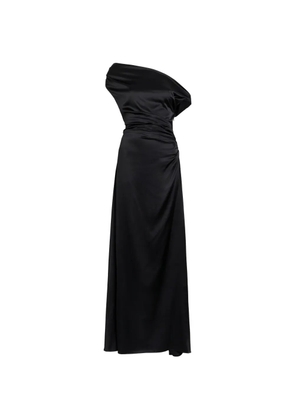 STAUD draped one-shoulder maxi dress - Black