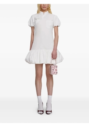 Self-Portrait pocket mini dress - White