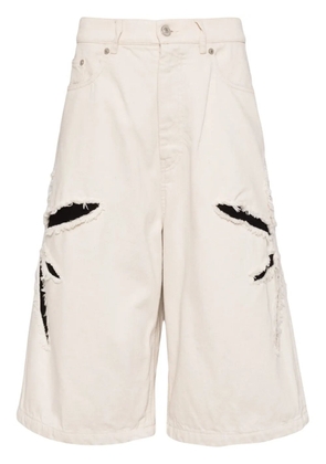 KUSIKOHC Origami cut-out denim shorts - Grey