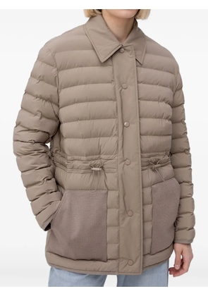 BOSS quilted drawstring jacket - Brown