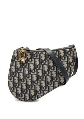 Christian Dior Pre-Owned 2019 Oblique Canvas Saddle Triple Zip crossbody bag - Blue