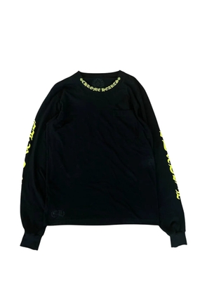 Chrome Hearts neck logo longsleeve sweatshirt - Black