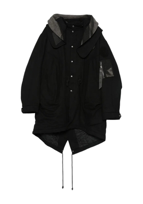 JiyongKim x Alpha Industries Sun-bleached hooded parka - Black