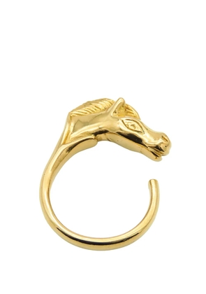 Hermès Pre-Owned 1990-2000 Gold Plated Cheval Ring costume ring
