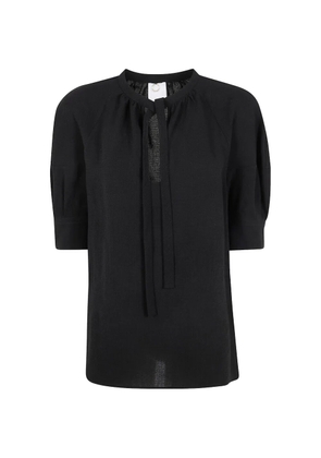Mantu tie-neck shirt - Black