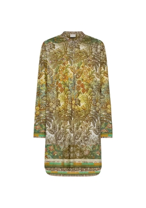 Pierre-Louis Mascia Diomede botanical floral shirt dress - Green