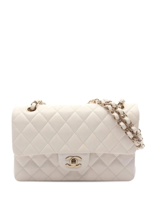 CHANEL Pre-Owned 2021-2026 Small Classic Caviar Double Flap crossbody bag - White