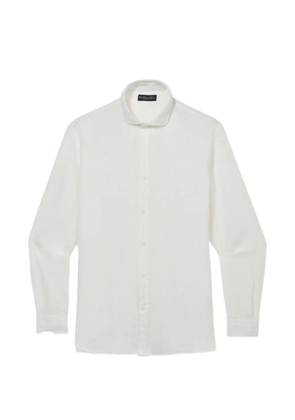 Brooks Brothers spread-collar linen shirt - White