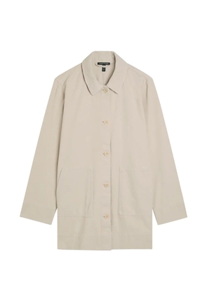 Eileen Fisher patch-pocket coat - Neutrals