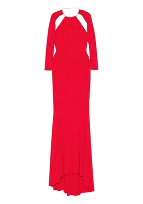 NISSA crystal-embellished gown - Red