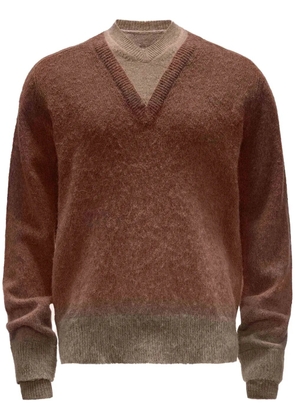 JW Anderson V-neck wool jumper - Brown