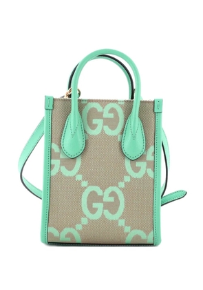 Gucci Pre-Owned Vertical Tote Jumbo GG Canvas Mini crossbody bag - Green