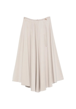 Agnona buckle-detail midi skirt - Neutrals
