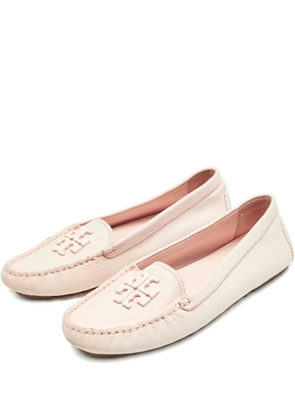 Tory Burch Lowell leather logo loafers - Pink