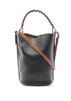 Loewe Pre-Owned 2010-2026 Leather Anagram Gate bucket bag - Black