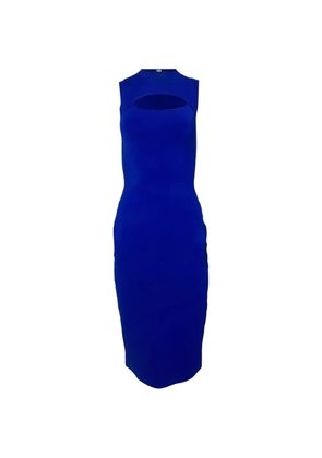 Victoria Beckham cut-out pointelle midi dress - Blue
