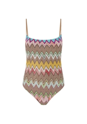 Missoni zig-zag swimsuit - Brown