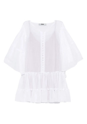 PNK ruffled-detail mini dress - White