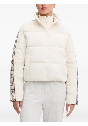 GUESS USA patterned-trim puffer jacket - Neutrals