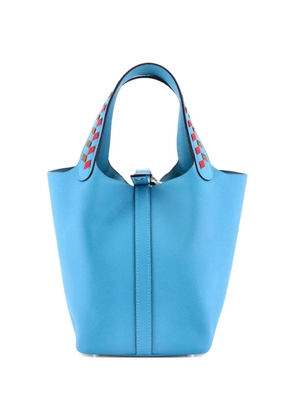 Hermès Pre-Owned Picotin Lock Bag Tressage Epsom PM bucket bag - Blue