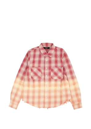 AMIRI plaid raw-edge shirt - Red