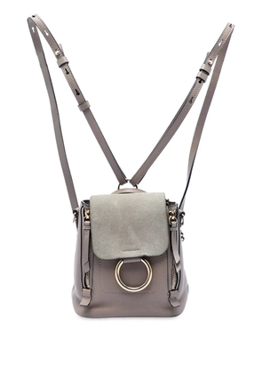 Chloé Pre-Owned 2017 Mini Calfskin and Suede Faye backpack - Brown