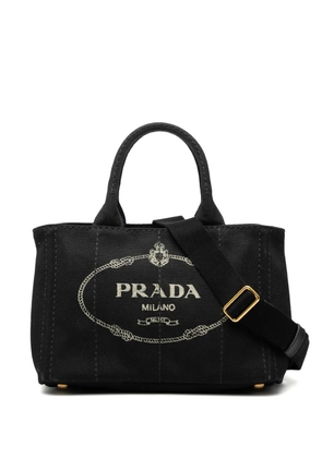Prada Pre-Owned 2013-2025 Small Canvas Canapa Logo satchel - Black