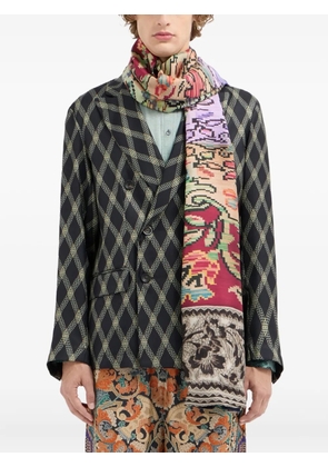 Pierre-Louis Mascia patchwork floral scarf - Brown