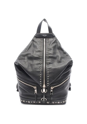 Jimmy Choo Pre-Owned 2010s Fitzroy star studs leather backpack - Black