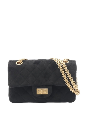 CHANEL Pre-Owned 2019 Reissue 2.55 Quilted Velvet Single Flap shoulder bag - Black