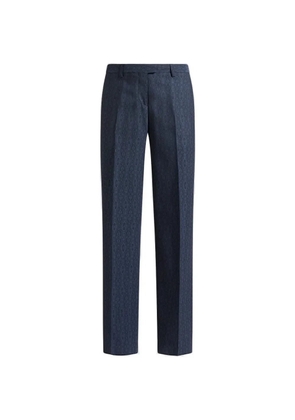 ETRO jacquard trousers - Blue