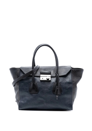 Prada Pre-Owned 2000-2025 Bicolor Glace Calf Sound Lock satchel - Blue