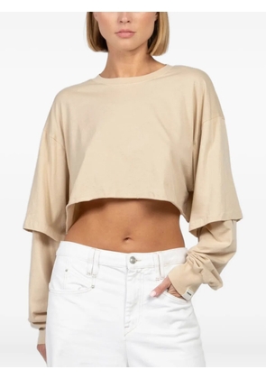 FREEDÉR Easy Breeze double-layered cropped top - Neutrals