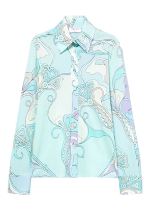 PUCCI orchidee-print shirt - Blue