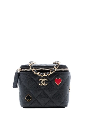 CHANEL Pre-Owned 2021-2025 Mini Quilted Caviar Coco Casino Case vanity bag - Black