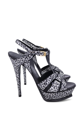 Saint Laurent Pre-Owned platform T-strap pumps - Black