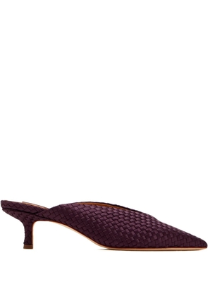 NAGHEDI woven-deisgn heeled mules - Purple
