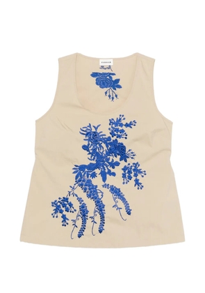 P.A.R.O.S.H. Ninja embroidered-detail belted top - Neutrals