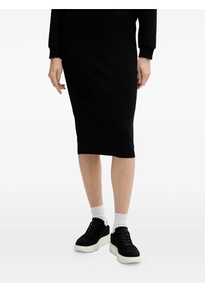 Armani Exchange logo-detail midi skirt - Black