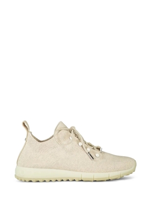 Jimmy Choo Veles beaded lace-up sneakers - Neutrals