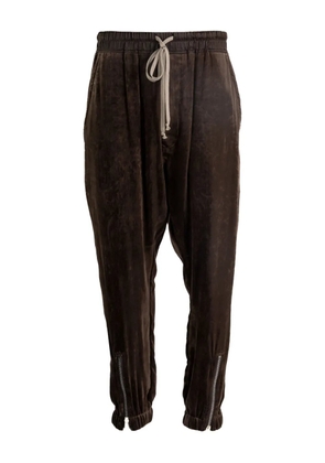 Rick Owens drawstring zip-cuff trousers - Brown