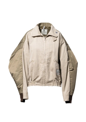 Maison MIHARA YASUHIRO panelled zipped jacket - Neutrals