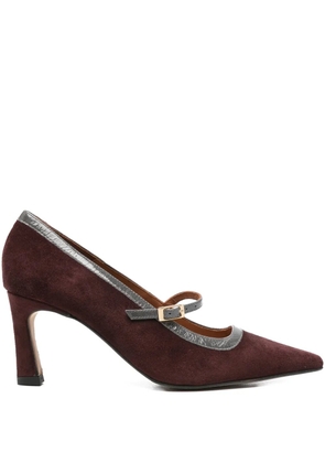 ANGEL ALARCON pointed-toe buckled pumps - Brown