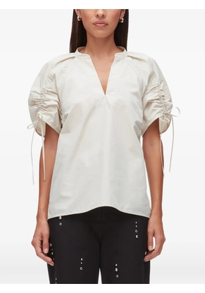3.1 Phillip Lim V-neck drawstring top - Neutrals