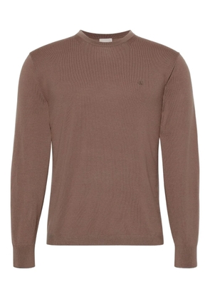 Calvin Klein long-sleeved crew-neck sweater - Brown