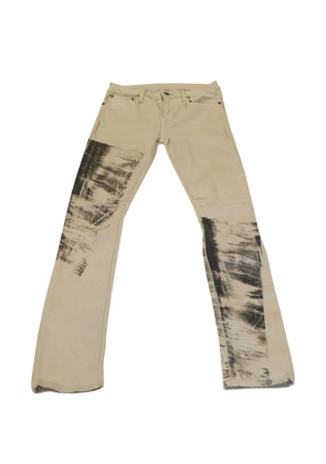 Helmut Lang Pre-Owned darted printed trousers - Neutrals