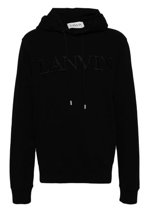 Lanvin logo-embroidered hoodie - Black